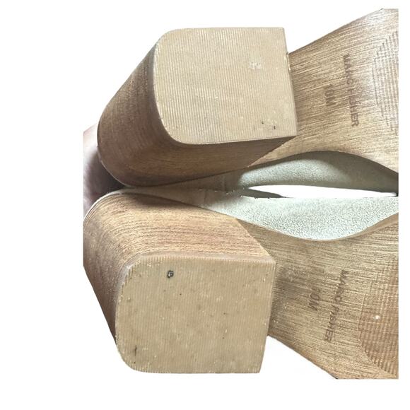 Marc Fisher Beige Suede Studded Pointed Toe Ankle Boots - Picture 8 of 11